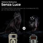 4K 48MP Wildlife Camera con sensore di movimento Visione notturna Obiettivo grandangolare 0.2s Trigger Speed 2s Intervallo PIR IP66 Impermeabile con scheda SD da 64 GB e 8 batterie AA Bark Color