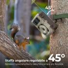 4K 48MP Wildlife Camera con sensore di movimento Visione notturna Obiettivo grandangolare 0.2s Trigger Speed 2s Intervallo PIR IP66 Impermeabile con scheda SD da 64 GB e 8 batterie AA Bark Color