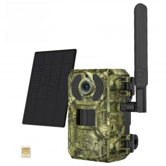 4G-LTE-Jagdkamera mit geringem Stromverbrauch, solar- und batteriebetriebene 2K-Jagdkamera mit 4-W-Solarpanel, US-Version