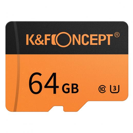 Cartão de memória K&F Concept 64G micro SD+ tamanho completo