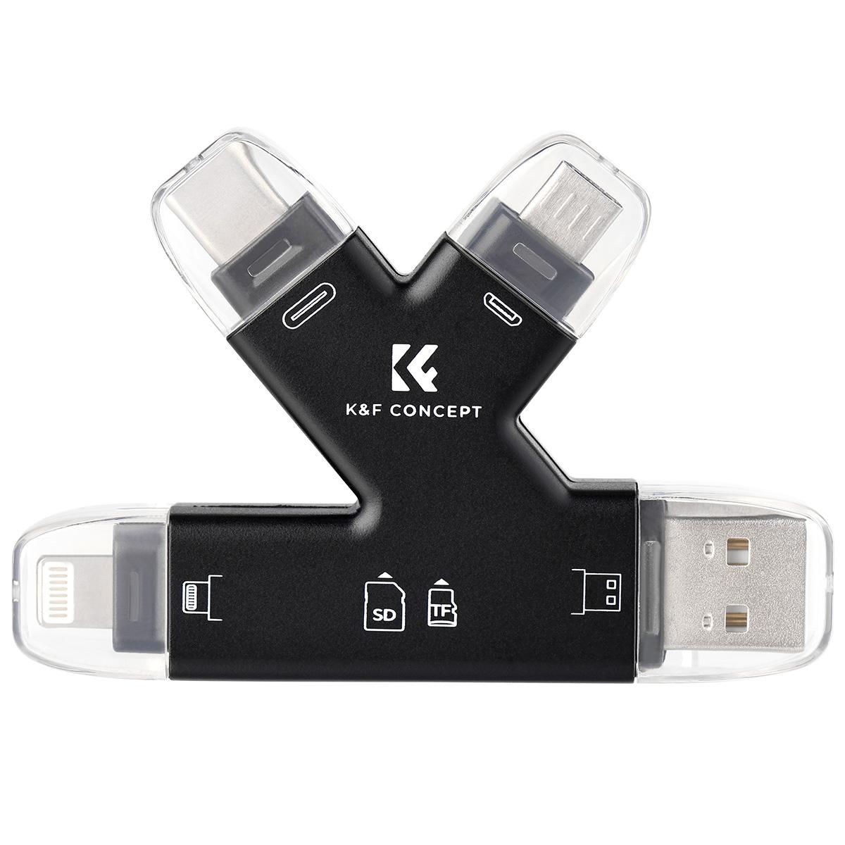 SD Card Reader for iPhone/iPad/Android/Mac/Computer/Camera - K&F Concept