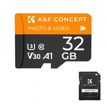 Tarjeta Micro SD U3/V30/A1 de 32GB, Tarjeta de Memoria con Adaptador Adecuada para Cámara de Vigilancia y Cámara de Caza
