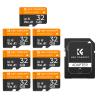 32G cartão micro SD U3/V30/A1 com adaptador 7 pacotes de cartão de memória adequado para câmera de vigilância doméstica câmera de caça e cartão de memória gravador de condução K&F CONCEPT