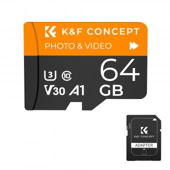 64G micro SD card U3/V30/A1 with adapter memory card suitable for home surveillance camera hunting camera and driving recorder memory card