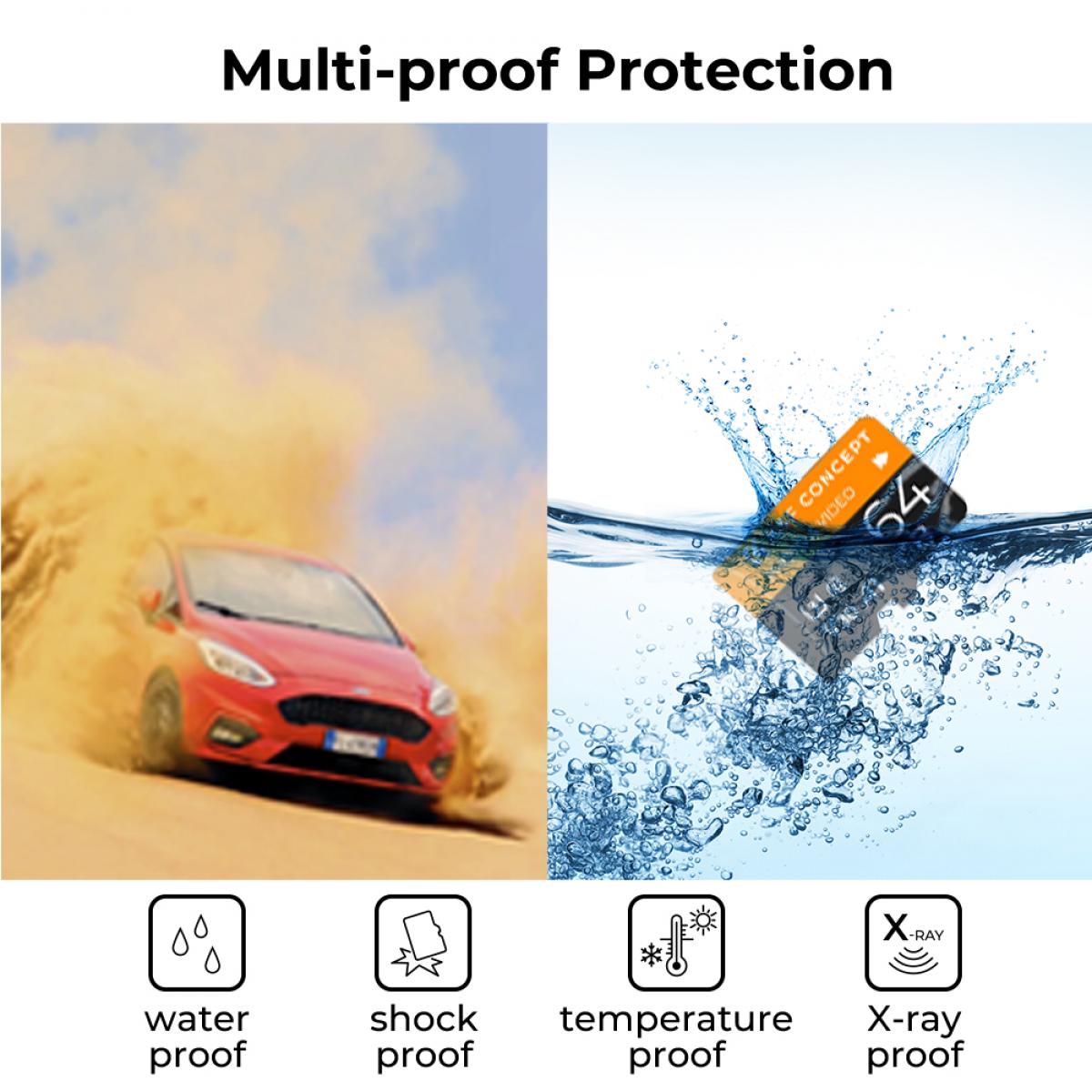 64G micro SD-kort U3/V30/A1 med adapter 7 pakker minnekort egnet for hjemmeovervåkingskamera jaktkamera og kjøreopptaker minnekort K&F CONCEPT