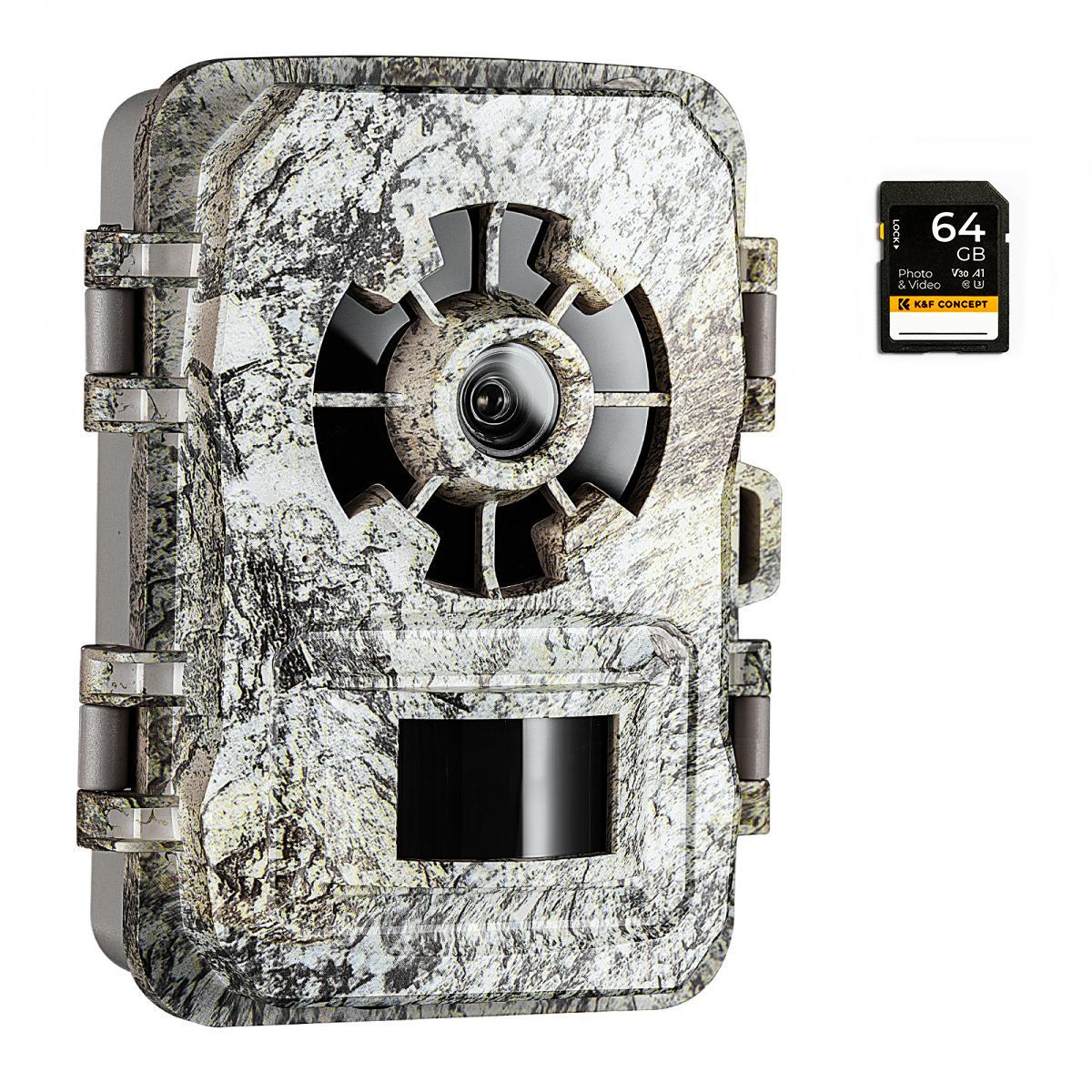 K&F CONCEPT Scheda di memoria per telecamera di localizzazione da 64 GB U3 V30 velocità di lettura fino a 90 MB/s, 4K UHD