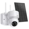 2PCS Zonne-energie Draadloze Beveiligingscamera 1080P met Audio &amp; Licht Alert Outdoor Home Security Camera Kleur Nachtzicht &amp; 14400mAh Ingebouwde batterij