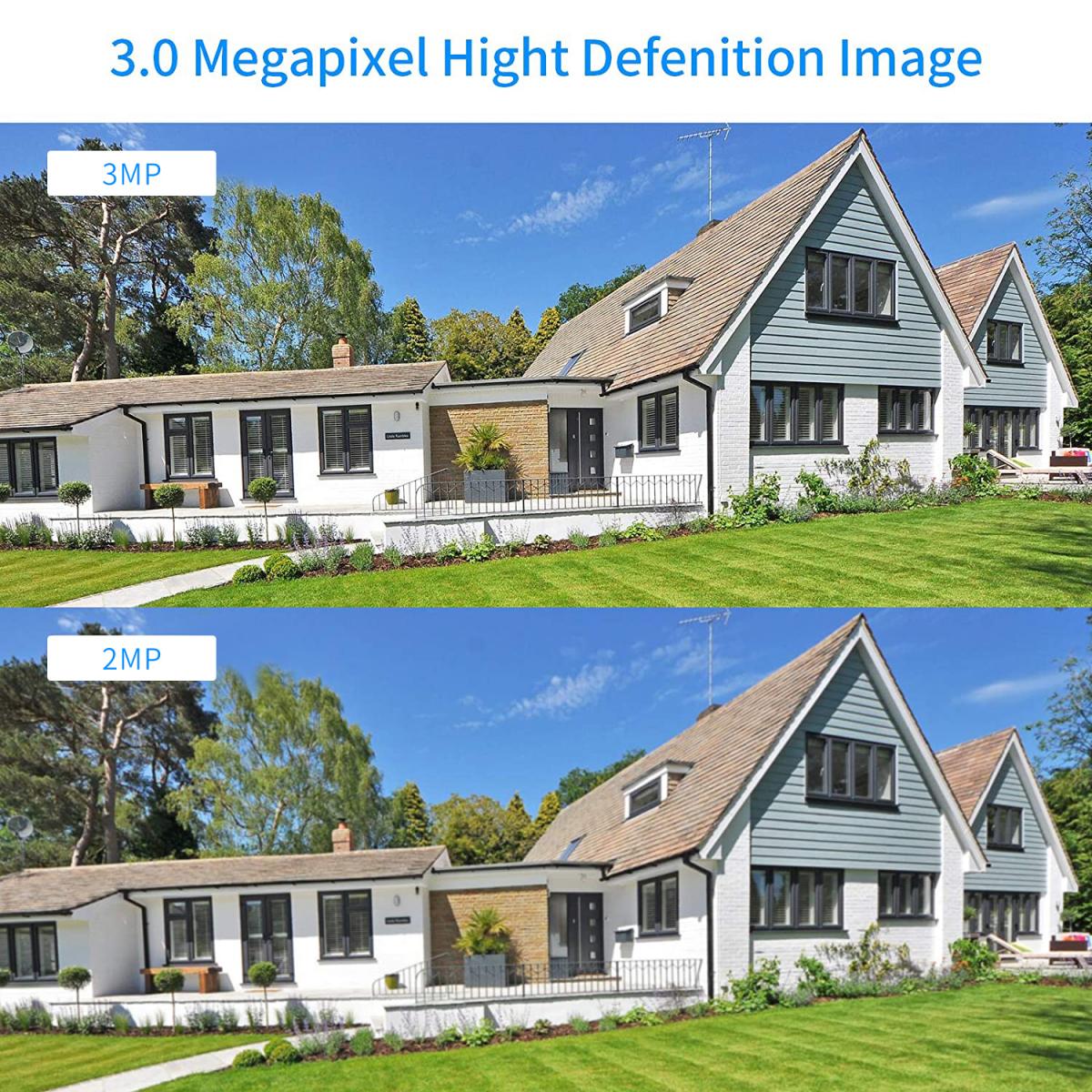 [4X optisk zoom] Lad opp strømsikkerhetskamera PTZ Outdoor for hjemmesikkerhet med menneskelig deteksjon Autosporing-EU-standard