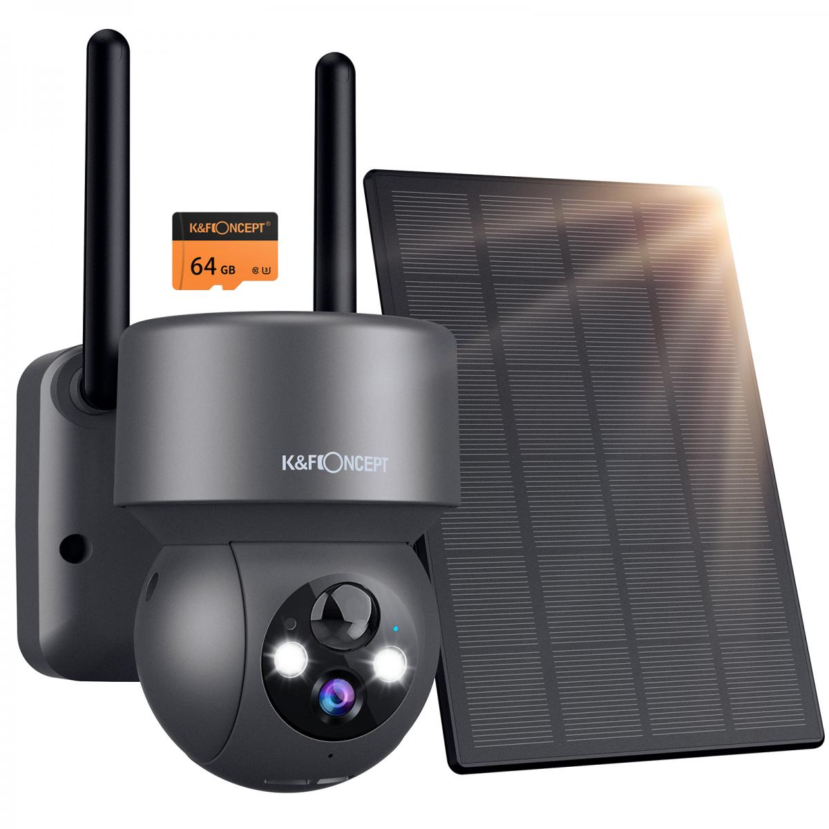 1080P HD Wireless Solar IP-Außenkamera Wifi-Sicherheit Nachtsicht Batterie 