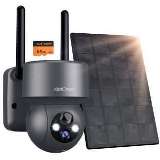 Cámara de vigilancia exterior con panel solar, FHD, visión nocturna en  color, detección de movimiento AI, alarma integrada, audio bidireccional,  IP65 por 59,99€ antes 74,99€.