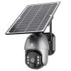 4G solskyddskamera System Trådlös LTE cctv solkamera PIR-rörelsedetektion 2-vägs ljud Inbyggt batteri 10400mAh 2K Infraröd Night Vision 20m/65.6ft EU-version