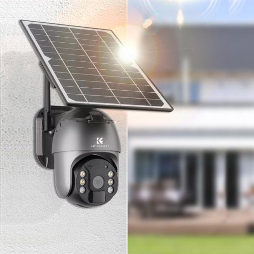 Caméra Surveillance Sécurité Solaire Sans fil Extérieure 4K 8MP
