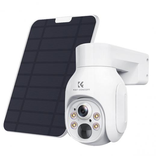K&F Concept Cámara de Vigilancia 4G LTE para Exteriores con Sensor Humano PIR Inalámbrico + Detección Humana AI, Cámara de Seguridad Solar 4G
