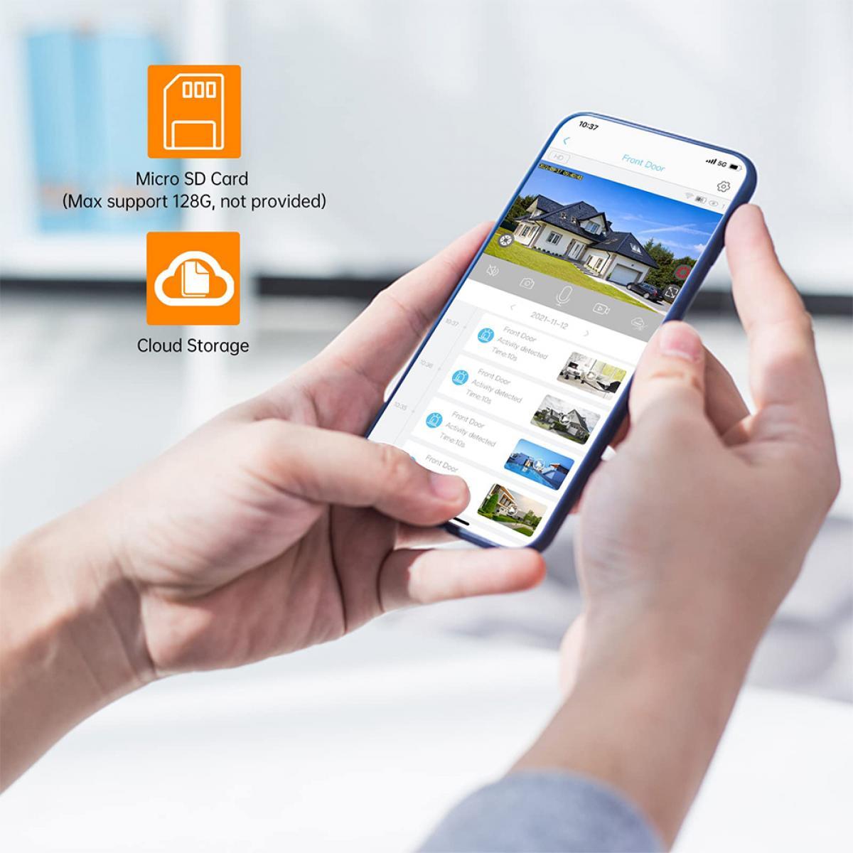 K&F CONCEPT Outdoor 4G LTE sikkerhetskamera Trådløs PIR menneskelig sensor + AI menneskelig deteksjon, en rekke installasjonsstrukturer, med en 3 meter lang skjøtekabel europeisk versjon av 4G solkameraet