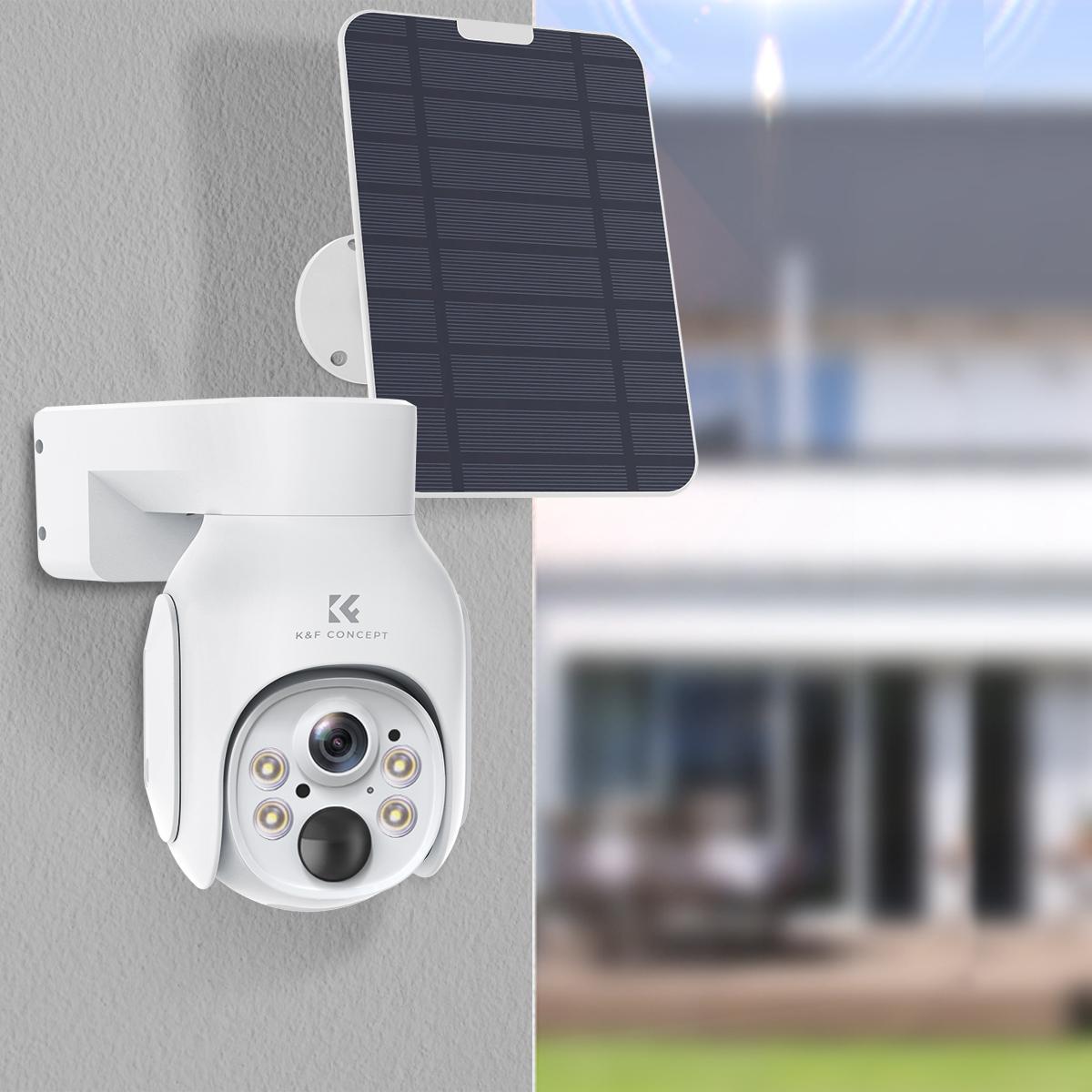 K&F CONCEPT Outdoor 4G LTE sikkerhetskamera Trådløs PIR menneskelig sensor + AI menneskelig deteksjon, en rekke installasjonsstrukturer, med en 3 meter lang skjøtekabel europeisk versjon av 4G solkameraet