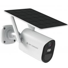 4G LTE Caméra Surveillance Extérieure sans Fil 1080P Caméra de Sécurité Solaire, Détection de Mouvement PIR et DAlertes de Détection Humaine par AI