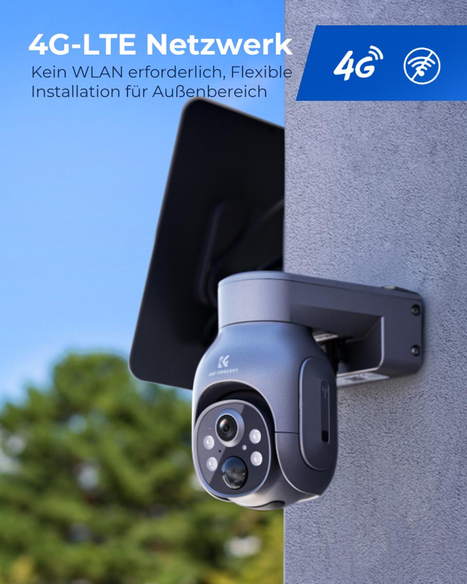 4G LTE -matkapuhelinvalvontakamera langaton ulkokäyttöön, aurinkoenergialla toimiva ilman WiFi-valvontakameraa, 360° panorointi, 2K Starlight Night Vision, PIR-liikkeentunnistus, 2-suuntainen puhe, pilvi-/SD-tallennus