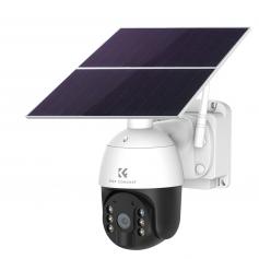 4G 24/7 Recording 28800mAh Large Capacity Battery Solar Outdoor Security Camera With Color Night Vision, Alarm, PIR Motion Detection, Cloud Storage Solar Power Low Power Dome Camera UK 4g camera