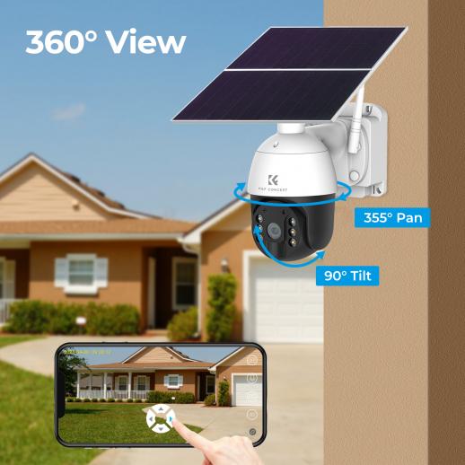 Caméra de surveillance solaire grande batterie Wifi et IP Zoom X4