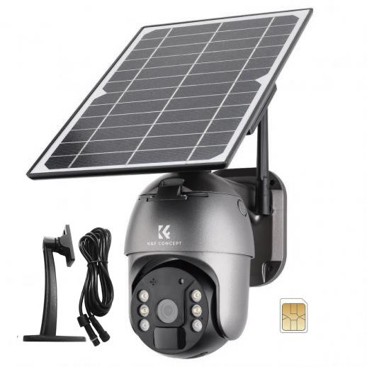 4G LTE Outdoor Security Camera Wireless Solar and Battery Powered  PIR Motion Detection Waterproof, 2K Infrared Night Vision 2-Way Audio, UK Version 4g camera + Stand and 2m extension cable + Sim Card Without Contract