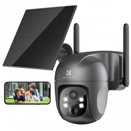 Taxpayer tro forsvar 4G kamera udendørs med SIM-kort, 2K 4MP uden WiFi soldrevet, trådløs 360 °  PTZ - K&F Concept