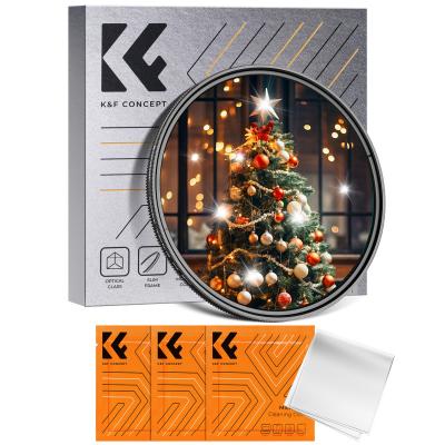Filtro estrela de 82mm, tela cruzada de filtro starburst variável de 4-8 pontos, vidro óptico ultra fino com revestimento de 18 camadas, com 3 panos de limpeza