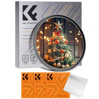Filtro de efecto cinematográfico White Pro Mist Filter de 58 mm con 18 revestimientos multicapa para fotografía de retratos y paisajes Serie Nano-K