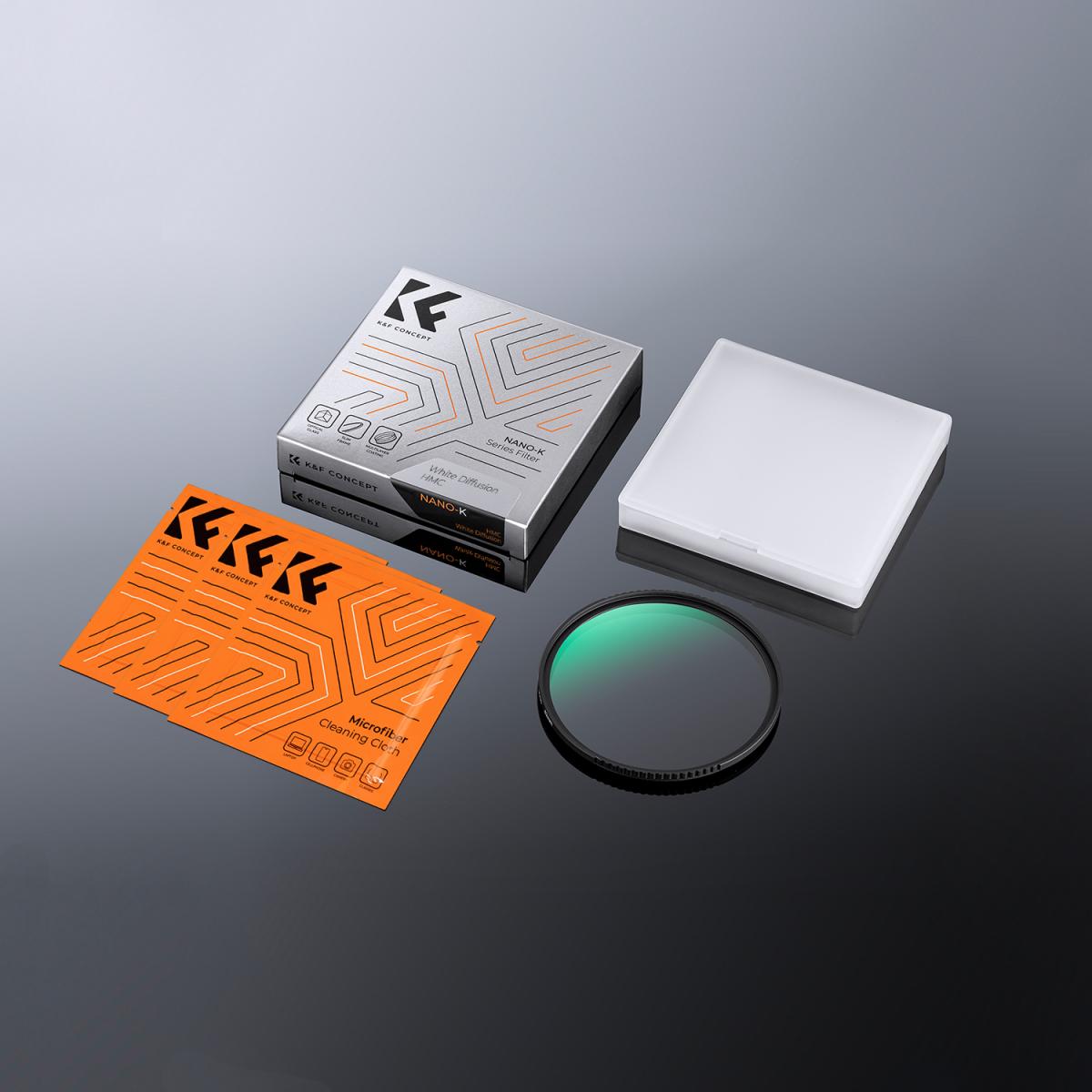 77 mm hvidt pro-tågefilter filmisk effektfilter med 18 flerlagsbelægninger til portræt- og landskabsfotografering Nano-K-serien