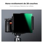 Kit de Filtre Carré ND1000 100x100mm + Support en Métal + 8pcs Bagues Adaptateurs Pour DSLR