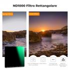100x100mm Kit Filtro Quadrato ND1000 + Portafiltro in Metallo + Anelli adattatori - Serie Nano-Xcel