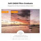 100x100mm Kit Filtro Quadrato ND8 a Gradiente Morbido + Portafiltro in Metallo + Anelli adattatori - Serie Nano-Xcel