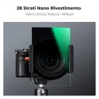 100x100mm Kit Filtro Quadrato ND8 a Gradiente Morbido + Portafiltro in Metallo + Anelli adattatori - Serie Nano-Xcel