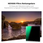 100x100mm Kit Filtro Quadrato ND1000 + ND8 Soft Gradient + Portafiltro in Metallo + Anelli adattatori - Serie Nano-Xcel