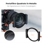 100x100mm Kit Filtro Quadrato ND1000 + ND8 Soft Gradient + Portafiltro in Metallo + Anelli adattatori - Serie Nano-Xcel