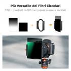 100x100mm Kit Filtro Quadrato ND1000 + ND8 Soft Gradient + Portafiltro in Metallo + Anelli adattatori - Serie Nano-Xcel