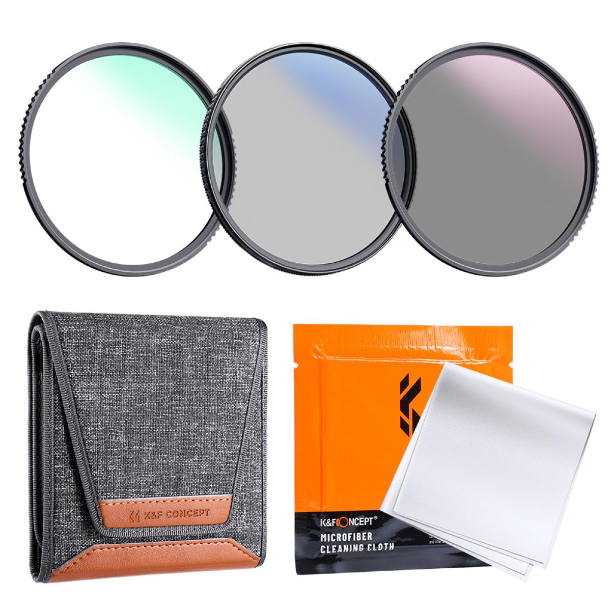 Pochette de Filtre D'objectif D'appareil Photo, étui de Filtre D'objectif  pour 4 Grandes Poches de Filtre Anti-poussière Résistant aux Chocs étui de