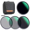  82mm ND4, ND8, ND64, ND1000 Lens Filter Kit for Camera Lens+ Filter Pouch 