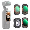 K&F Concept Obiettivo Variabile ND&CPL&Grandangolare Compatibile con DJI Osmo Pocket 3, Kit di 4 Lenti Grandangolari Polarizzanti a Densità Neutra ND2-32 ND32-512, Vetro Ottico HD