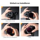 K&F Concept Push-in PL & ND Filter Kit Kompatibel mit DJI Mavic 4 PRO, 3er Pack Fit CPL ND8 ND16, Polarisationsfilter Neutraldichtefilter HD Optical Glass Multi-Coated, Mavic 4 PRO Zubehör