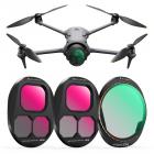 K&F Concept Kit di 3 Pacchetti di Filtri ND CPL con Filtro CPL ND8 ND16 con Rivestimento Multiplo in Vetro Ottico HD Compatibile con l'obiettivo della Fotocamera del Drone DJI Mavic 4 Pro Accessori