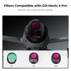 Drone Filtresi DJI Mavic 4 Pro Filtre Kiti 3 Adet (CPL + ND8 + ND16) Çok Kaplamalı HD Optik Cam/Alüminyum Çerçeve
