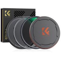 K&F Concept Filter Set 82mm Polfilter(CPL Filter) + MCUV Filter 2 Objektivdeckel& Aufbewahrungstasche, 28 Schichten Antireflektierende Nanobeschichtung HD Wasserdicht Kratzfest- Nano-Xcel Serie