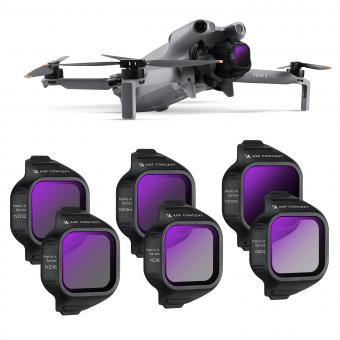 Kit de filtres ND K&F CONCEPT compatible avec DJI Mini 5 Pro, lot de 6 filtres à densité neutre (ND4, ND8, ND16, ND32, ND64, ND1000), accessoires pour objectifs de drone, verre optique HD multicouches, monture en plastique