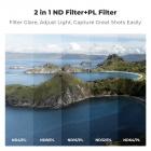 K&F CONCEPT ND/PL Filter Set Compatible with DJI Mini 5 Pro, 6 Pack CPL ND4&PL ND8&PL ND16&PL ND32&PL ND64&PL Polarizer Neutral Density Drone Lens Accessories, Multi Coated HD Optical Glass