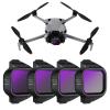 K&F CONCEPT ND-filtersett kompatibelt med DJI Mini 5 Pro, (4-pakning) ND8 ND16 ND32 ND64 Snap-on flerlags HD optisk glass nøytral tetthet dronekameralinsefiltertilbehør