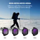 K&F Concept Set di Filtri ND Compatibile con DJI Mini 5 Pro, (4 Pezzi) ND8/ND16/ND32/ND64 ad Aggancio Rapido Vetro Ottico HD Multi-Rivestito - Accessori Filtro Densità Neutra per Obiettivo Drone