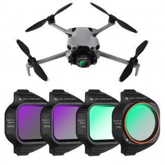 K&F Concept Kit da 4 Filtri (CPL/UV/ND8/ND16) per DJI Mini 5 Pro - Lente HD Antiriflesso, Impermeabile, Antigraffio, Include Panno di Pulizia