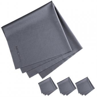  Cleaning cloth set needle one dust-free cleaning dry cloth for Electronics, dark gray, 4 pieces, 40.6*40.6cm , opp bag packaging