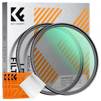 Kit de Filtres Black Mist 1/4 + Black Mist 1/8 52mm Filtre Black Pro Mist avec 18 Couches de Nano-revêtement - Nano-Klear