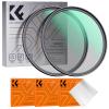 Kit de filtros Black Mist 1/4 + 1/8 de 67 mm Juego de filtros de efecto cinematográfico de difusión negra con revestimiento multicapa para lentes de cámara Serie Nano K